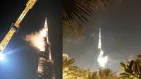 Burj Khalifa terbakar? (Twitter)