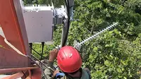 XL Axiata mengujicobakan solusi broadband Huawei RuralStar Pro di daerah terpencil di Kalimantan (Foto: XL Axiata).