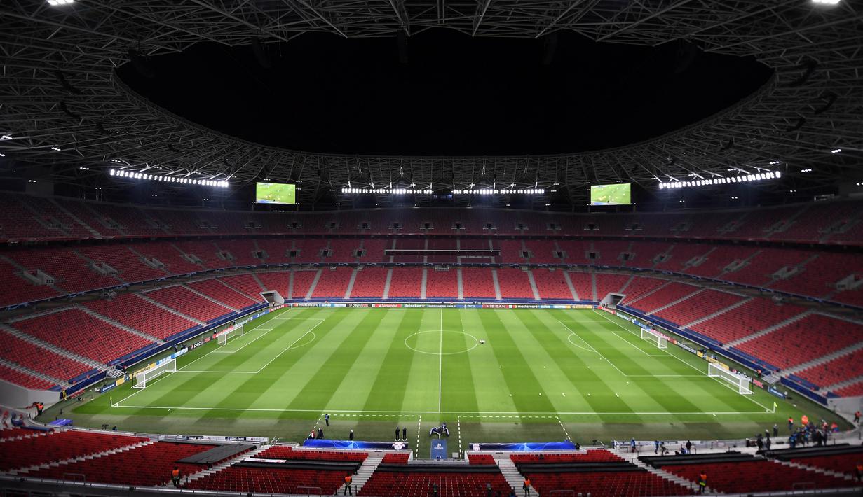 Selain diabadikan sebagai nama stadion, Puskas juga dijadikan FIFA sebagai penghargaan gol terbaik sepanjang tahun. Sejak 2009, penghargaan tersebut digelar bersamaan dengan Ballon d'Or. (AFP/Attila Kisbenedek)