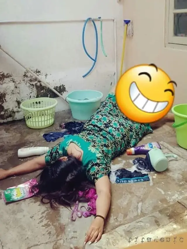 falling star challenge versi emak-emak (foto: Facebook Spacetion id)