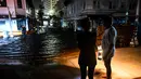 Badai ini juga menerjang sebagian besar wilayah Pantai Teluk Florida, termasuk daerah-daerah padat penduduk seperti Tampa, St. Petersburg, Sarasota, dan Fort Myers. (CHANDAN KHANNA/AFP)