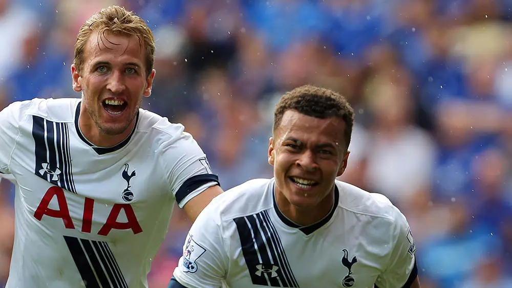Duet Harry Kane (kiri) dan Dele Alli akan kembali jadi andalan Tottenham. (AFP/Geoff Caddick)