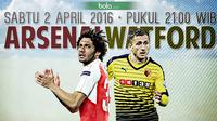 Arsenal vs Watford (Bola.com/Samsul Hadi)