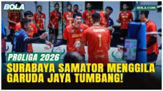 Surabaya Samator meraih poin penuh usai mengalahkan Jakarta Garuda Jaya 3-0 pada laga pembuka seri keempat putaran pertama Proliga 2026 di GOR Tri Dharma Petrokimia Gresik, Kamis (29/1/2026), dan naik ke peringkat tiga klasemen.