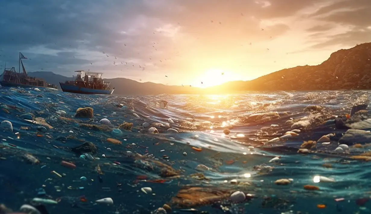 Kondisi laut yang penuh dengan sampah pun menjadi sorotan. Aurelie memberikan gambaran mengenai kondisi laut saat ini jika Ariel benar-benar melakukan syuting di lautan. "Aurélie the little mermaid kalo shootingnya di ocean beneran kayak gini kali ya," tulisnya pada keterangan unggahan. (Liputan6.com/IG/@aurelie)