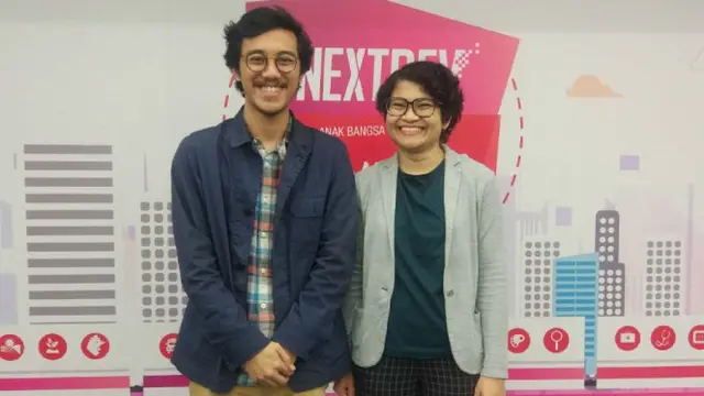 Larissa dan Reiza dari Somia Customer Experience. Dok: thenextdev.id/Stella Maris