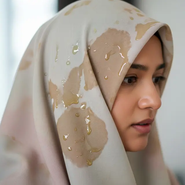 Cara Menghilangkan Noda Minyak di Jilbab