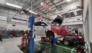 Dealer resmi Mitsubishi Motors di Berau dilengkapi 1 stall Express Service, 3 stall umum, dan 1 stall untuk inspeksi. (Liputan6.com/Septian)