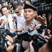 Ayah Mirna, Darmawan Salihin, emosi mendengar kesaksian dari pihak Jessica. Ia pun diusir dari ruang sidang. (Via: liputan6.com/Faizal Fanani)