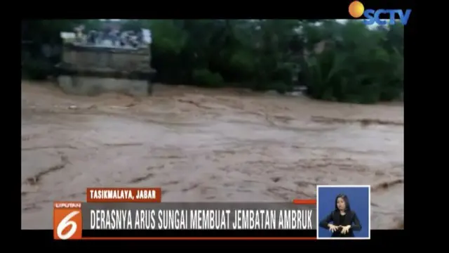 Sungai Ciandum Meluap, Warga Cipatujah Tasikmalaya Terisolasi