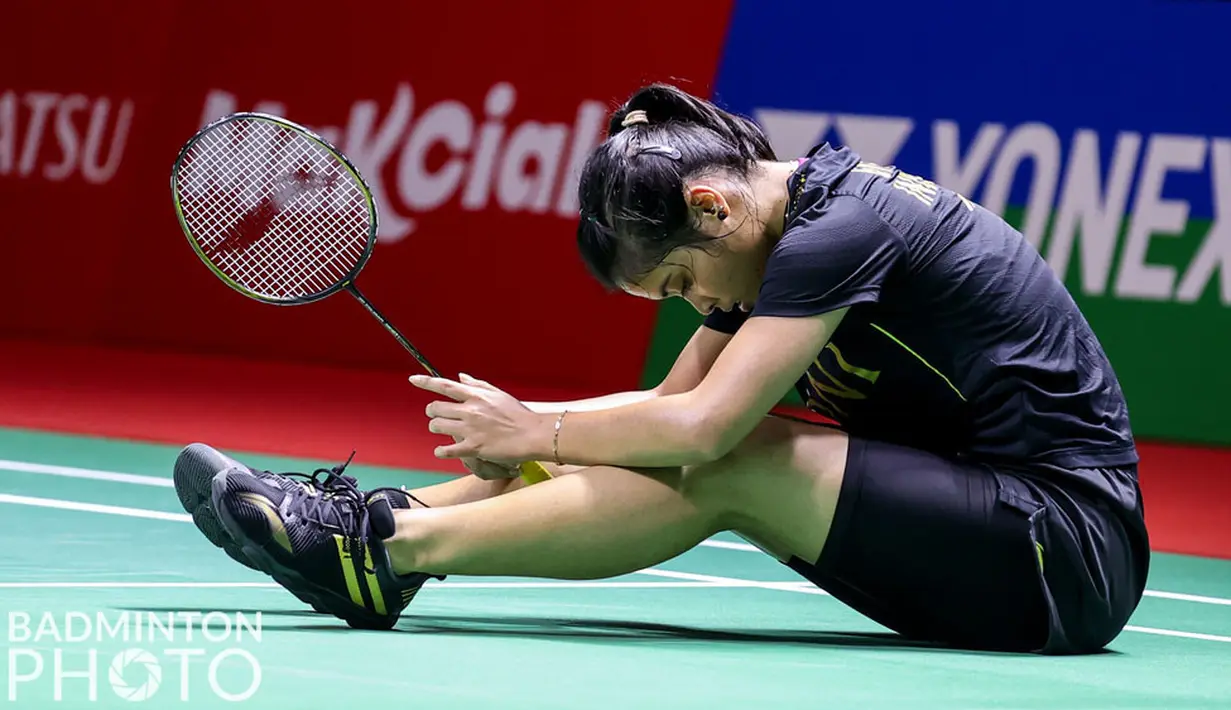 Jorji sapaan akrabnya takluk dengan skor 18-21, 21-11, dan 20-22. (Badminton Photo/Raphael Sachetat)