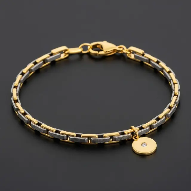 9 Model Gelang Emas Kombinasi Titanium Ringan Anti Karat, Modern Tahan Lama