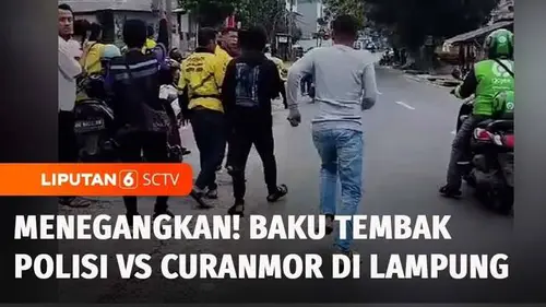 VIDEO: Polisi Terlibat Baku Tembak dengan Komplotan Curanmor di Lampung, 2 dari 3 Pelaku Kabur