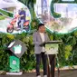 Direktur Utama Telkom Ririek Adriansyah dalam peluncuran logo ESG Telkom Indonesia EXIST di Yogyakarta (Liputan6.com/ Agustinus Mario Damar)