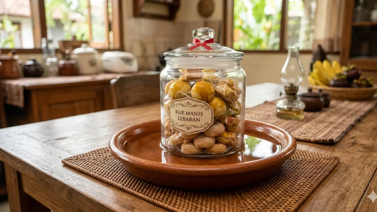 Tips Ampuh Simpan Kue di Toples Agar Tidak Diserbu Semut (foto: AI)