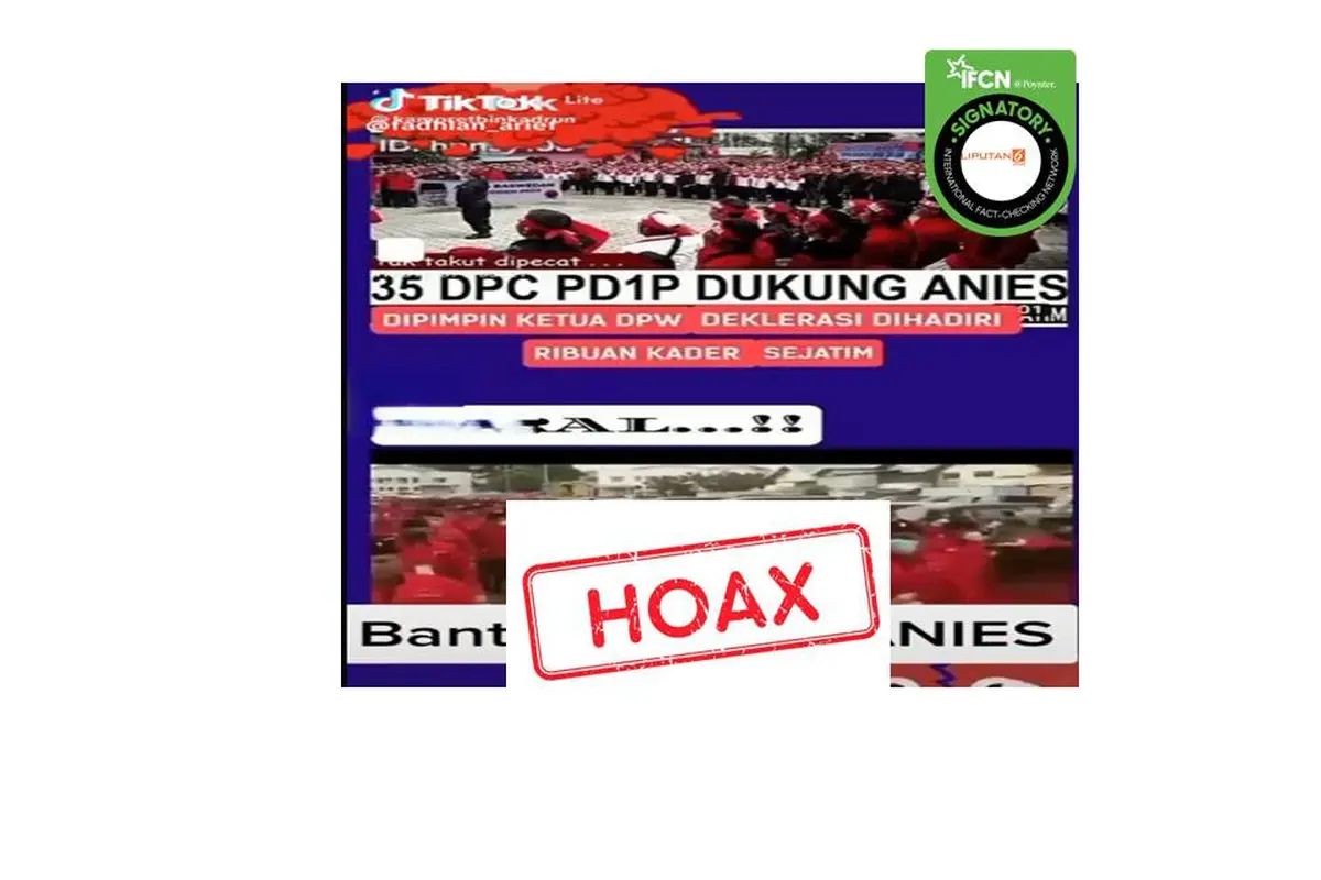 Cek Fakta PDIP Jatim deklarasi dukung Anies Baswedan
