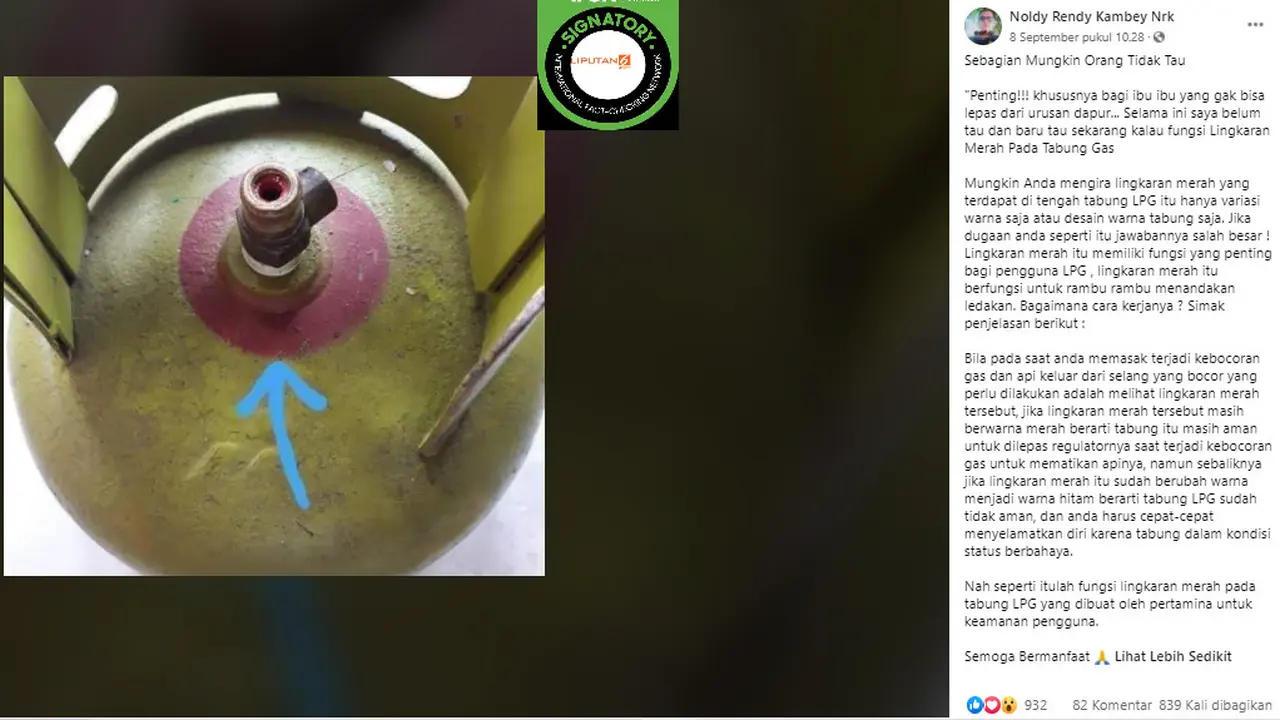 Penelusuran Klaim Lingkarang Merah di Atas Tabung Elpiji Indikator Ledakan