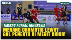 Timnas Futsal Indonesia menang dramatis 3-2 atas Australia di Nonthaburi Hall, 8 April 2026. Gol menit akhir Muhammad Sanjaya memastikan juara Grup B dan tiket semifinal ASEAN Futsal Championship.