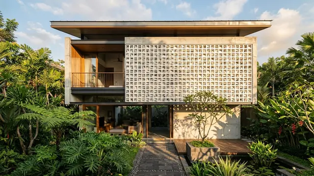 Desain Rumah dengan Secondary Skin untuk Mengurangi Panas Matahari Sore