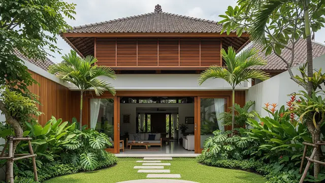 Model Rumah Kecil dengan Halaman Menyatu ke Ruang Tamu