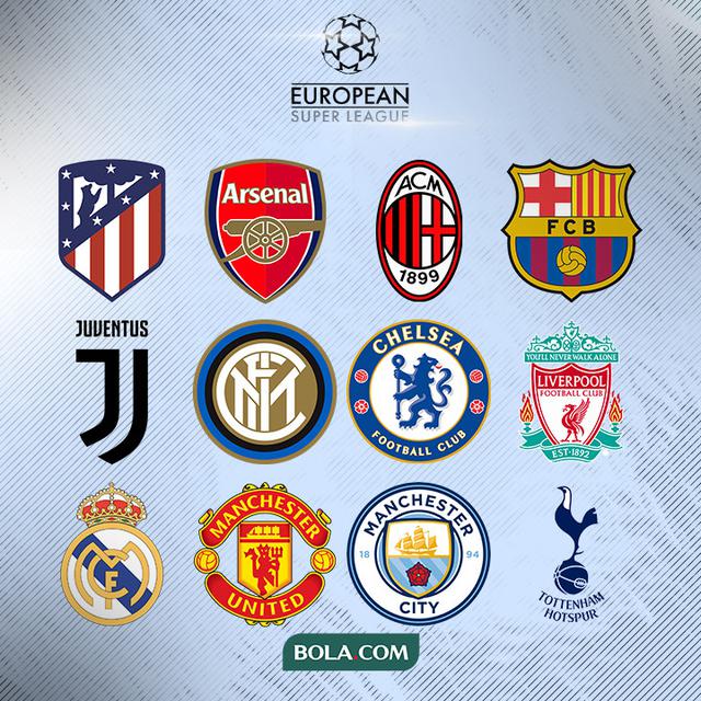 12 Klub penggagas Liga Super Eropa