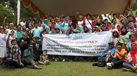 Kopi Darat KPCDI bekerjasama dengan AvShunt Indonesia pada Minggu (15/4/2018) di Taman Wiladatika Cibubur, menuntut pemerintah memperhatikan kepentingan pasien gagal ginjal (Foto: Istimewa)
