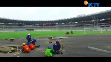 Hendak digunakan untuk perhelatan ASEAN Games 2018, renovasi di GBK hampir rampung.