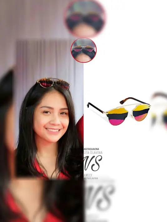 Dalam sebuah kesempatan, Nagita terlihat mengenakan kacamata merek Dior. Kacamata ini berharga Rp 8,2 juta. (Foto: instagram.com/fashion_nagitaslavina)