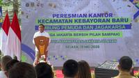 Gubernur DKI Jakarta Pramono Anung Wibowo meresmikan Kantor Kecamatan Kebayoran Baru, Embung Pemuda I, dan Embung Jagakarsa di Jakarta Selatan, Selasa (19/5/2026). (Antara)