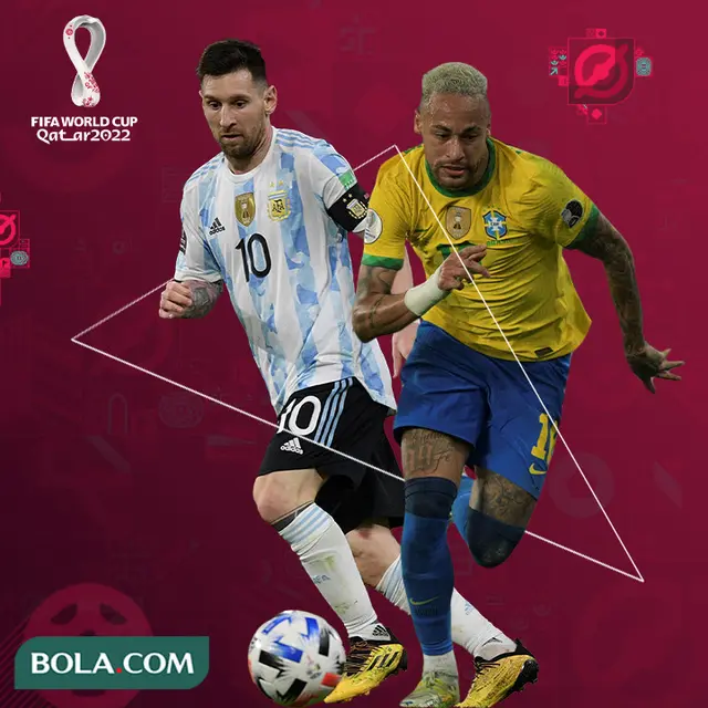 Piala Dunia - Lionel Messi Argentina dan Neymar Brasil