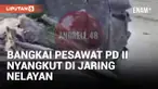 Geger! Penemuan Bangkai Pesawat Tempur Perang Dunia di Pesisir Pantai