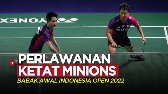 Berita video momen Marcus Gideon / Kevin Sanjaya mendapat perlawanan ketat pada babak pertama Indonesia Open 2022, Selasa (14/6/2022).