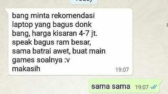 6 Chat Rekomendasikan Barang ke Teman Ini Nyeleneh Banget