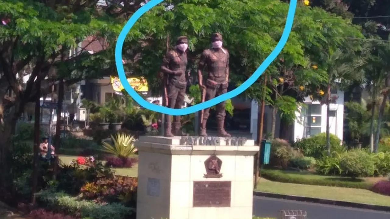Misteri Masker Wajah di Dua Monumen Patung Bersejarah di Kota Malang