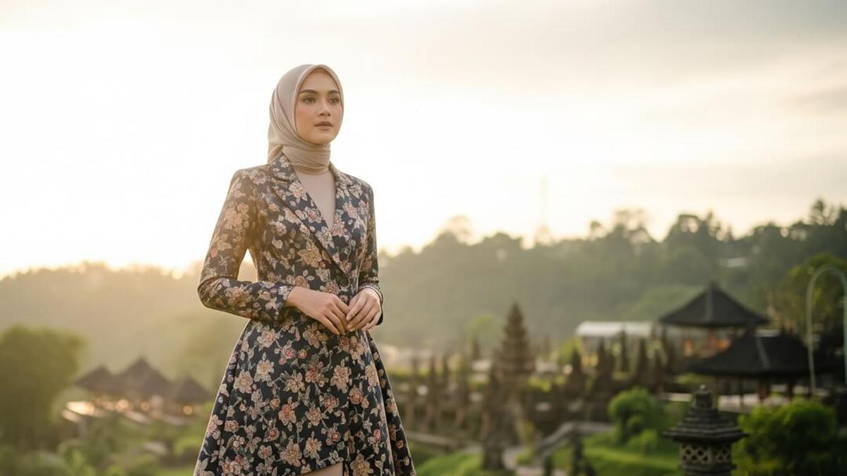7 Model Gamis Blazer Asimetris untuk Look Modern dan Unik, Edgy Namun Tetap Elegan