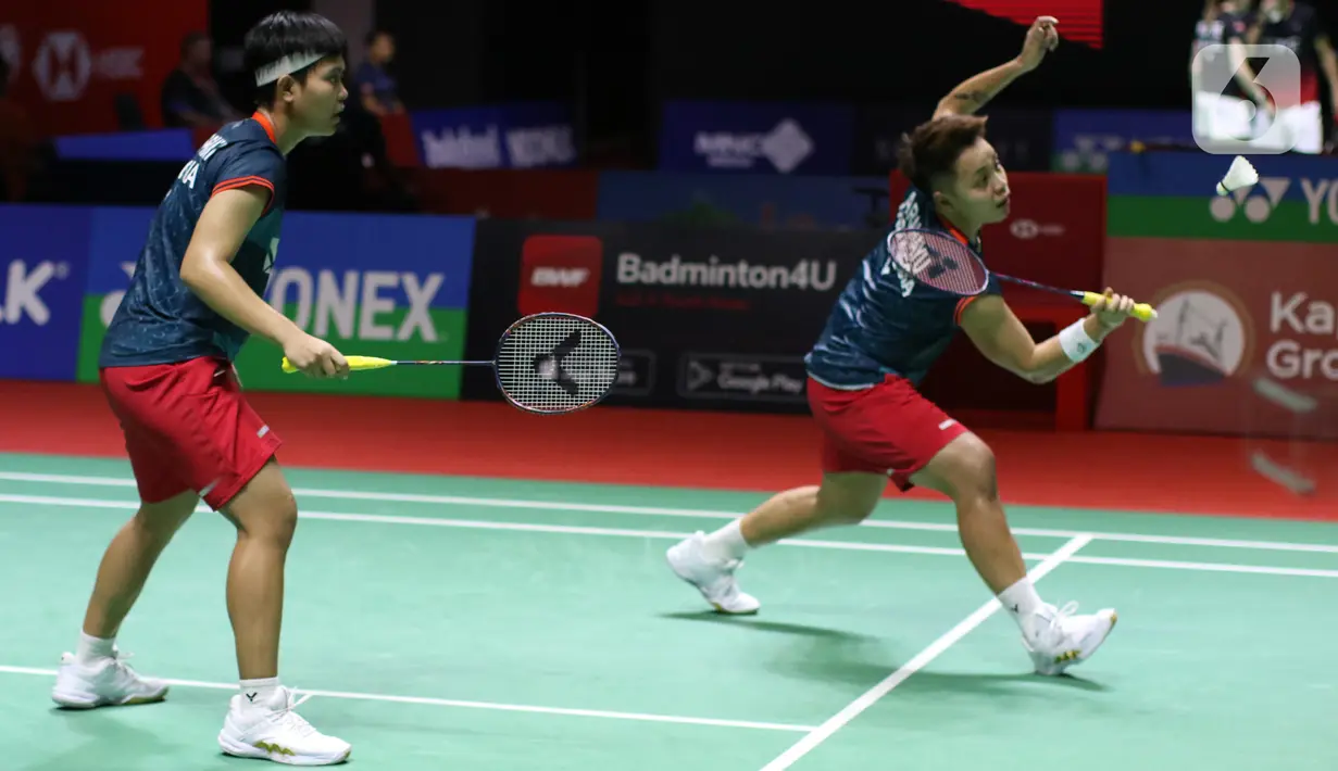 Kemenangan atas Efler/Lohau di gim kedua bisa diamankan dengan skor 21-15.  (Liputan6.com/Helmi Fithriansyah)