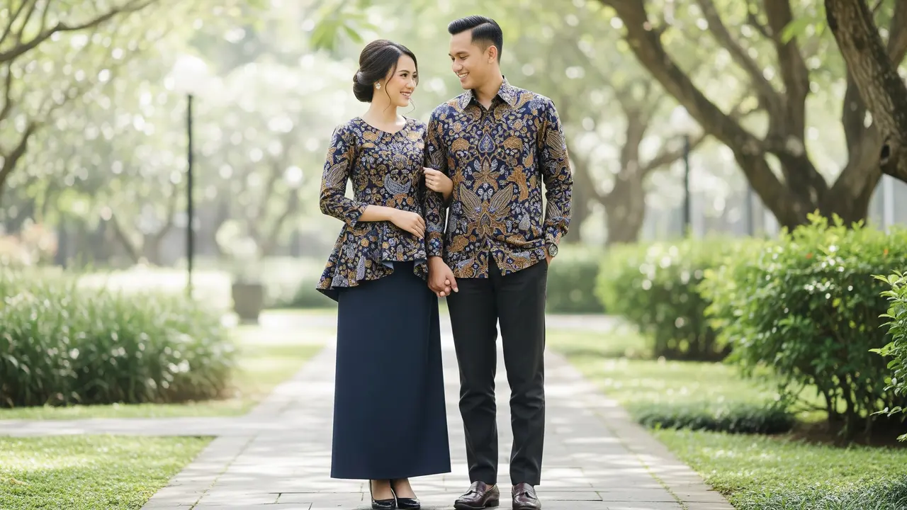 Model Atasan Batik Couple Sarimbit Terbaru