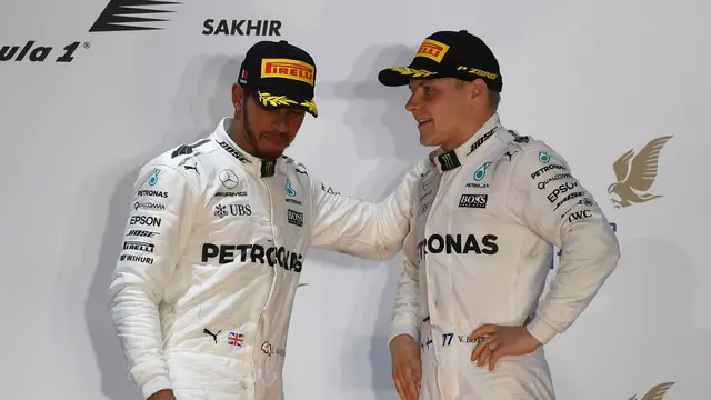 Lewis Hamilton dan Valtteri Bottas