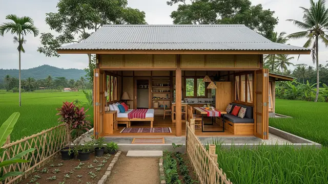 Desain Rumah Kecil Budget Terbatas Tapi Terasa Luas/ Ilustrasi Gambar Oleh AI