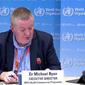 Direktur Eksekutif Program Kedaruratan World Health Organization (WHO) Michael Ryan dalam konferensi pers di Jenewa, Swiss pada Rabu (1/7/2020) (Tangkapan Layar siaran WHO)