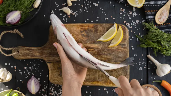 Ilustrasi marinasi ikan