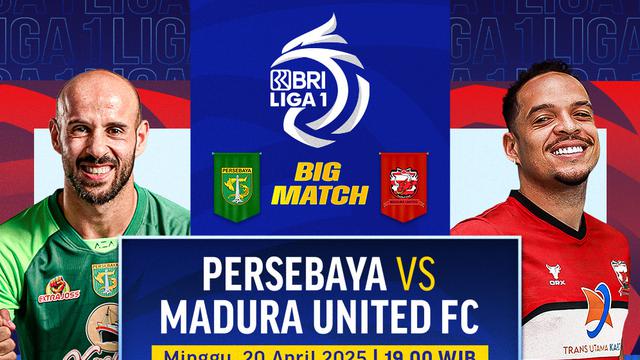 Siaran Langsung Big Match BRI Liga 1: Persebaya vs Madura United pada Matchweek 29 di Vidio