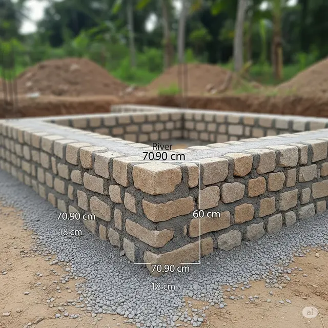 Ukuran Pondasi Rumah Sederhana 1 Lantai . Foto: Gemini