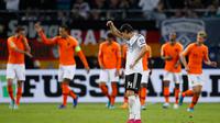 Timnas Belanda mengalahkan Jerman dengan skor 4-2 dalam Kualifikasi Euro 2020, Sabtu (7/9/2019) (Odd Andersen/AFP)