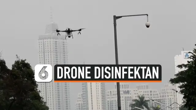 VIDEO: Drone Semprot Jalanan Jakarta dengan Disinfektan