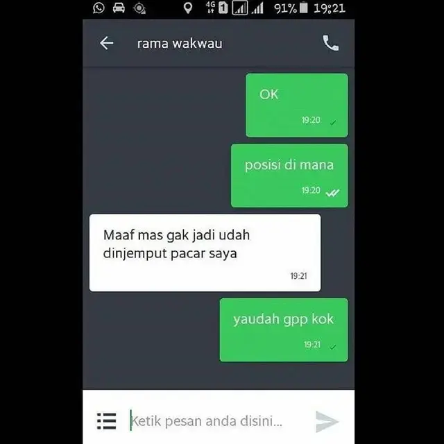 8 Chat Penumpang saat Minta Dijemput Driver ojol Ini Bikin Geleng Kepala