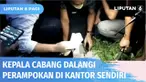Kepala kantor cabang penukaran uang atau Money Changer di Singkawang, Kalimantan Barat, mendalangi perampokan kantornya sendiri. Uang tunai dalam berbagai mata uang senilai ratusan juta dirampas dalam perampokan.