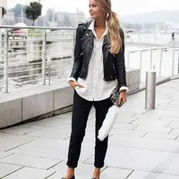 Outfit monokrom. (via: pinterest.com)