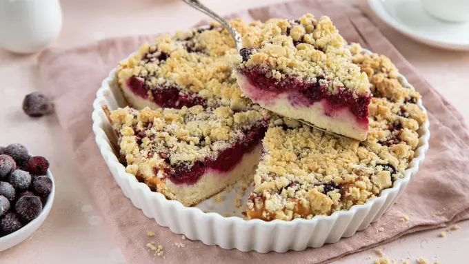 blueberry crumble cake resep