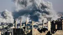 Terbaru, dua serangan udara Israel dilaporkan menghantam wilayah Jalur Gaza pada Rabu (9/7/2025) dini hari. (Bashar TALEB/AFP)